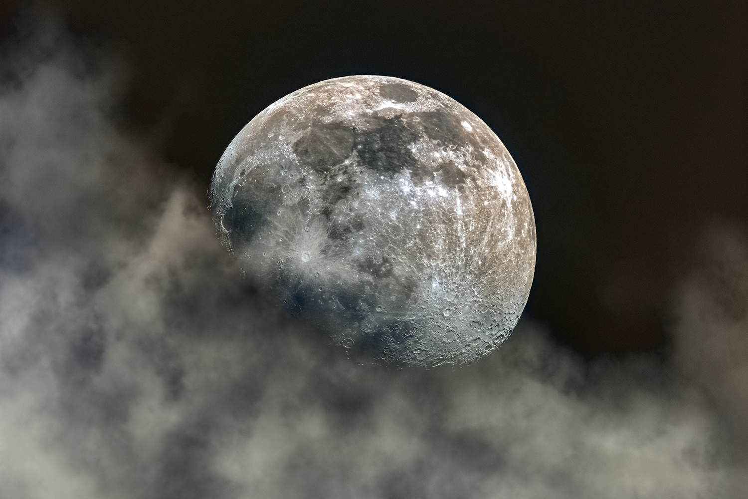Mineral Moon with Clouds